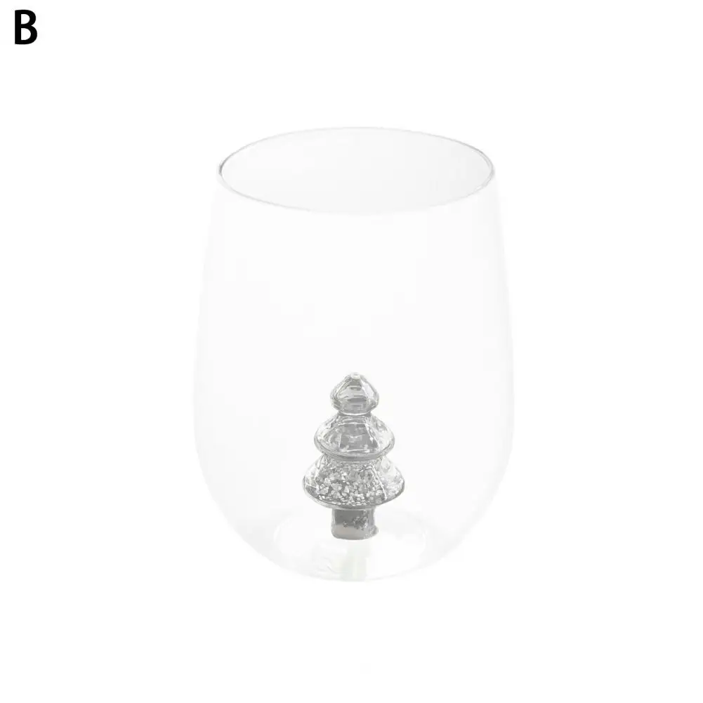 16 أوقية عطلة الأواني الزجاجية احتفالية شجرة عيد الميلاد Stemless كؤوس مشروبات مجموعة عطلة كوكتيل الأواني الزجاجية هدية لمحبي النبيذ لها