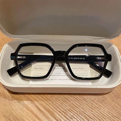 Imagen 2 del producto ISLINO-gafas de lectura antiluz azul para mujer, lentes fotocromáticas poligonales para miopía, gafas graduadas, montura de lujo para hipermetropía