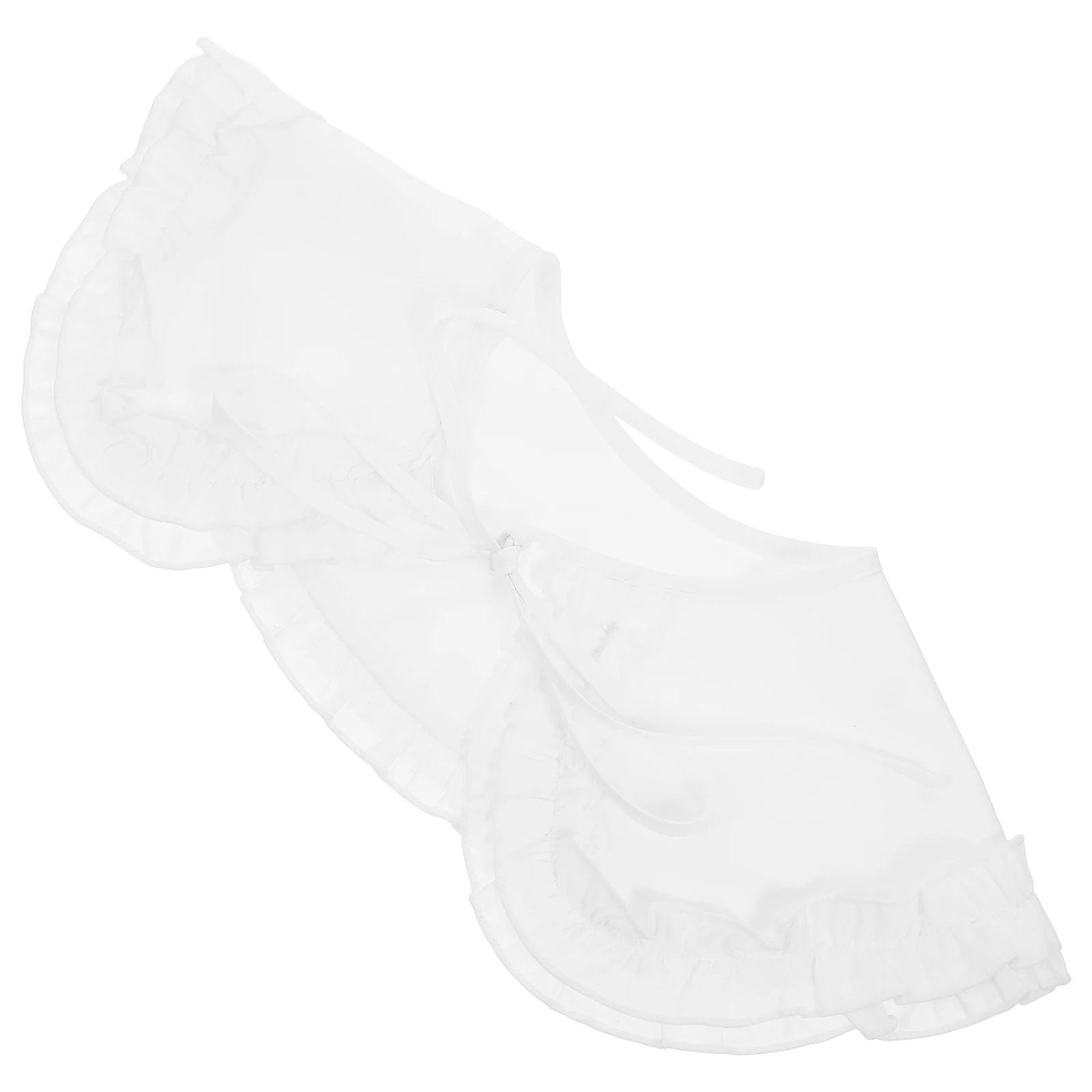 

1Pcs Fashion Women Chiffon False Collar Detachable Lotus Leaf Design for Sweaters Shirts Tshirts Party Wedding Half False Collar