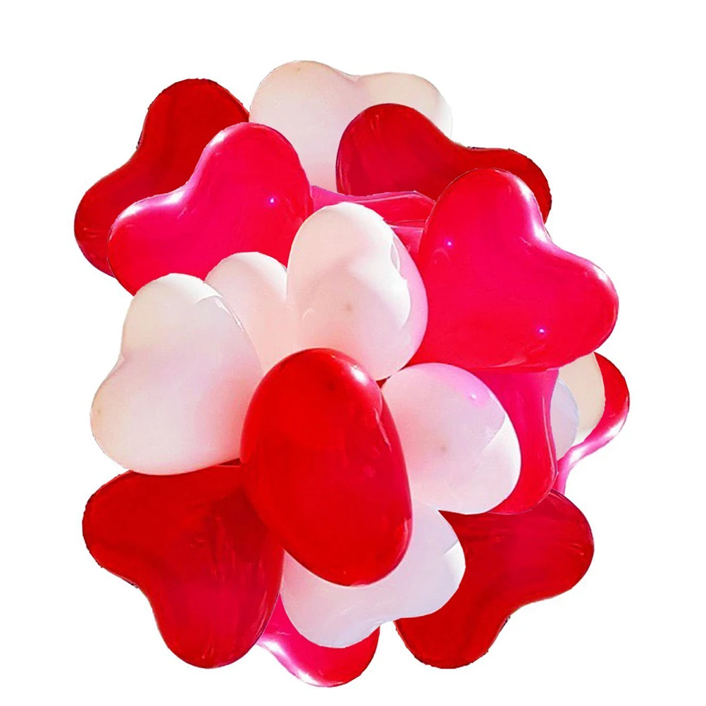 

50 pcs Heart Shaped Balloon Red Decor Number Party Decoration Latex Balloons Wedding Bridal Shower Christmas Emulsion