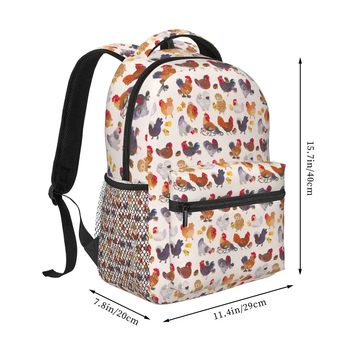 Chicken And Chick - Pastel Backpacks Boys Girls Bookbag Children School Bags Cartoon Laptop Rucksack Shoulder Bag Large Capacity