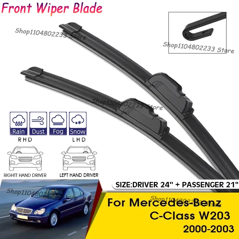 

Front Car Windshield Wiper Cleaning Blade For Mercedes-Benz C-Class W203 2000-2003 Windshield Windscreen Front Window Blades