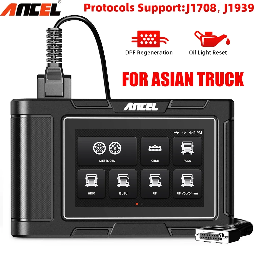 ANCEL HD3200 OBD2 Scanner Heavy Duty Diagnostic Tool for Car and Truck OBD2 Car Diagnosis Tool Oil DPF Reset Automotive Scanner