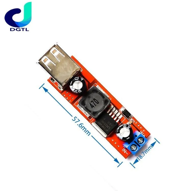 

Dual USB Output 9V / 12V / 24V / 36V car charger switch 5V DC-DC power supply module 3A Buck Regulator