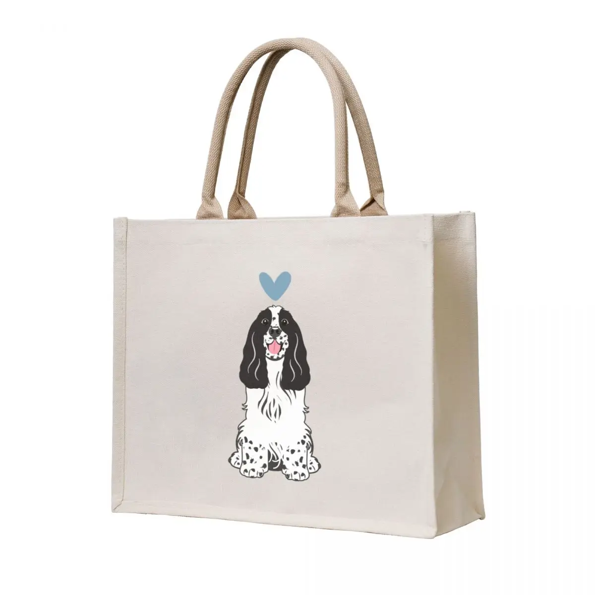 

Love Black and White Cocker Spaniel Tote Bag handbag great bag tote bag custom Eco