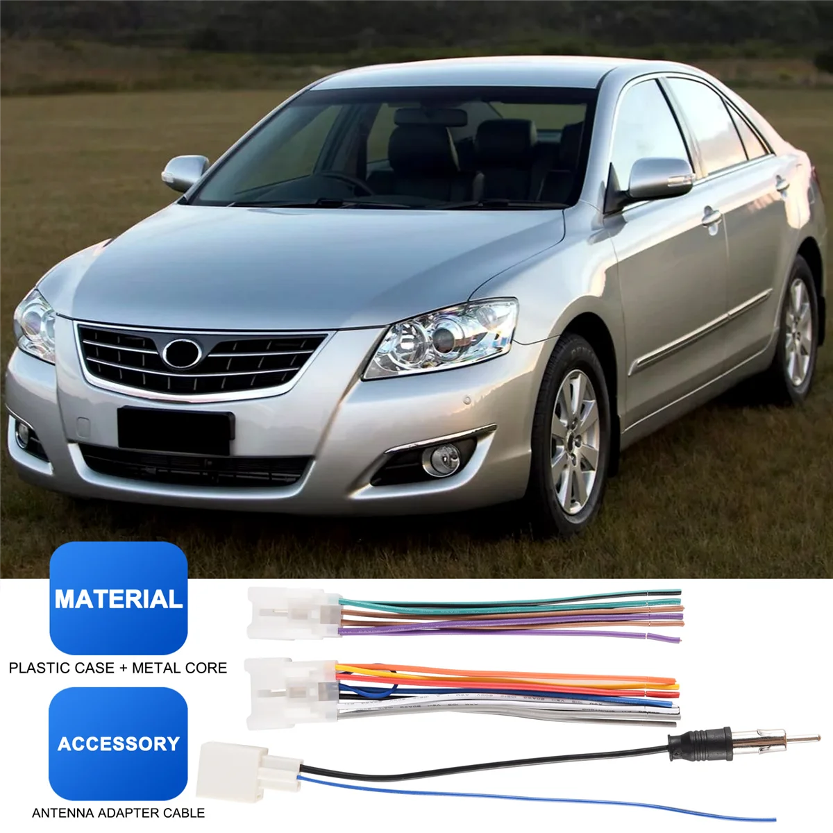 Car Stereo CD DVD Wiring Harness for TOYOTA with Antenna Adapter Cable