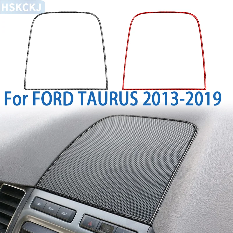 

Декоративная накладка на центральную панель приборов (рамка динамика) из карбонового волокна для FORD TAURUS 2013-2019, аксессуары для интерьера