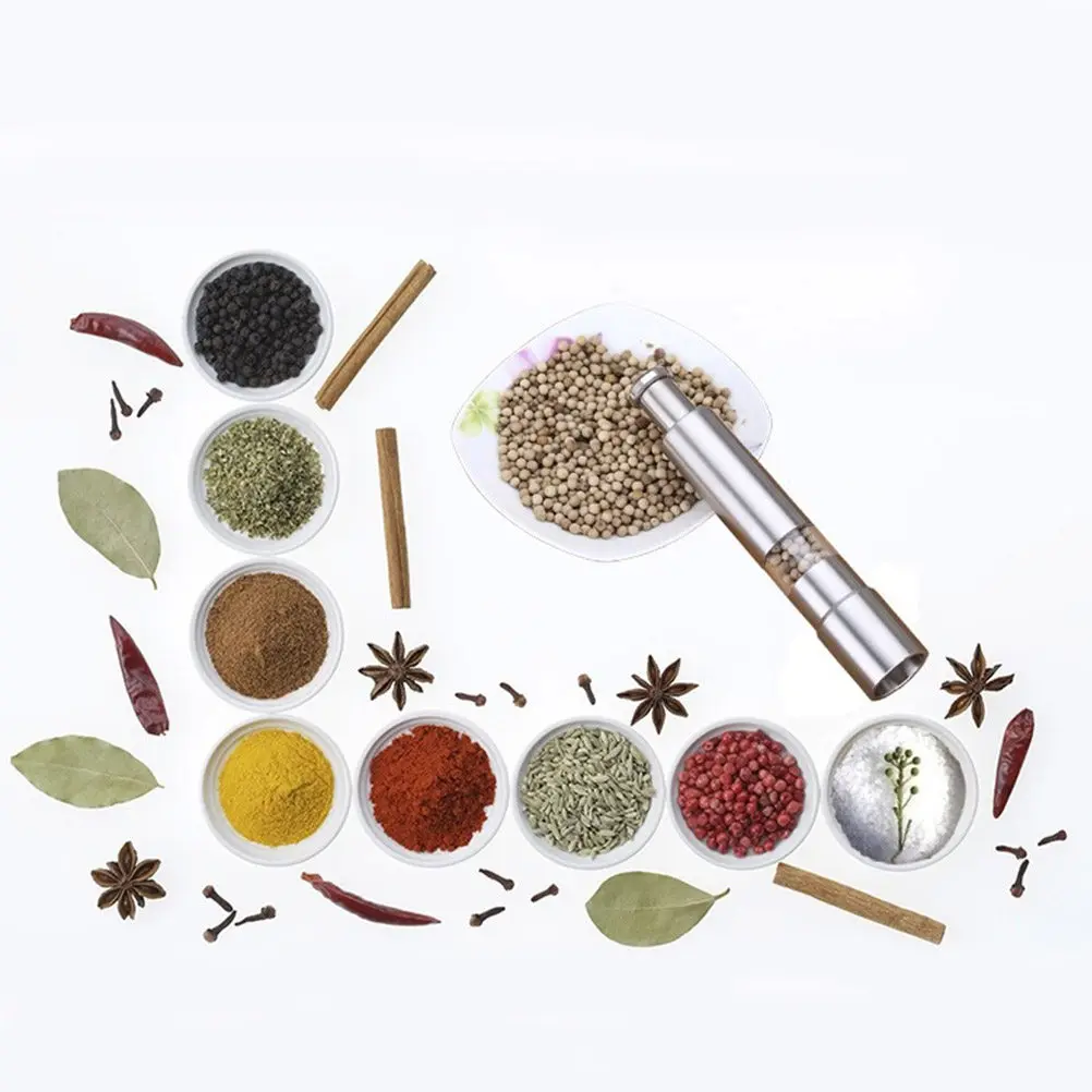 Pepper Grinder Metal Gears Hand Hand-operated Grinders Manual Manually Press The