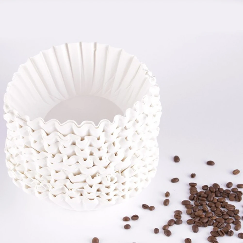 

500pcs Coffee Filter Paper For American Commercial Machines 18Cm Tall Side High-Grade Basket Filters White Fast Flow Commercial