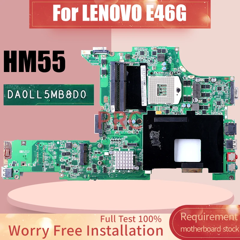 

Материнская плата DA0LL5MB8D0 для ноутбука LENOVO E46G, материнская плата для ноутбука HM55