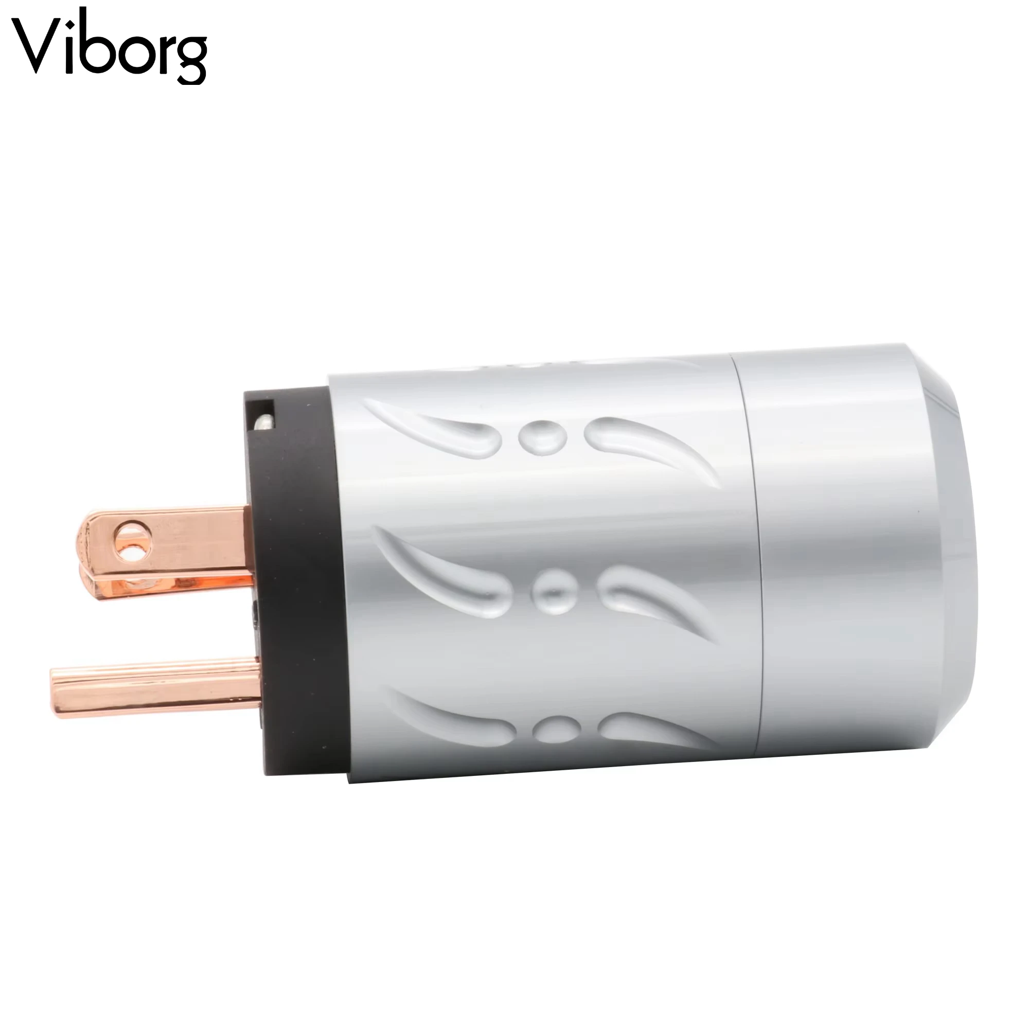 1 pc Viborg High End US ปลั๊กไฟมาตรฐานทองแดงบริสุทธิ์ AC Mains สายไฟชาย Jack Terminal Connector อลูมิเนียม