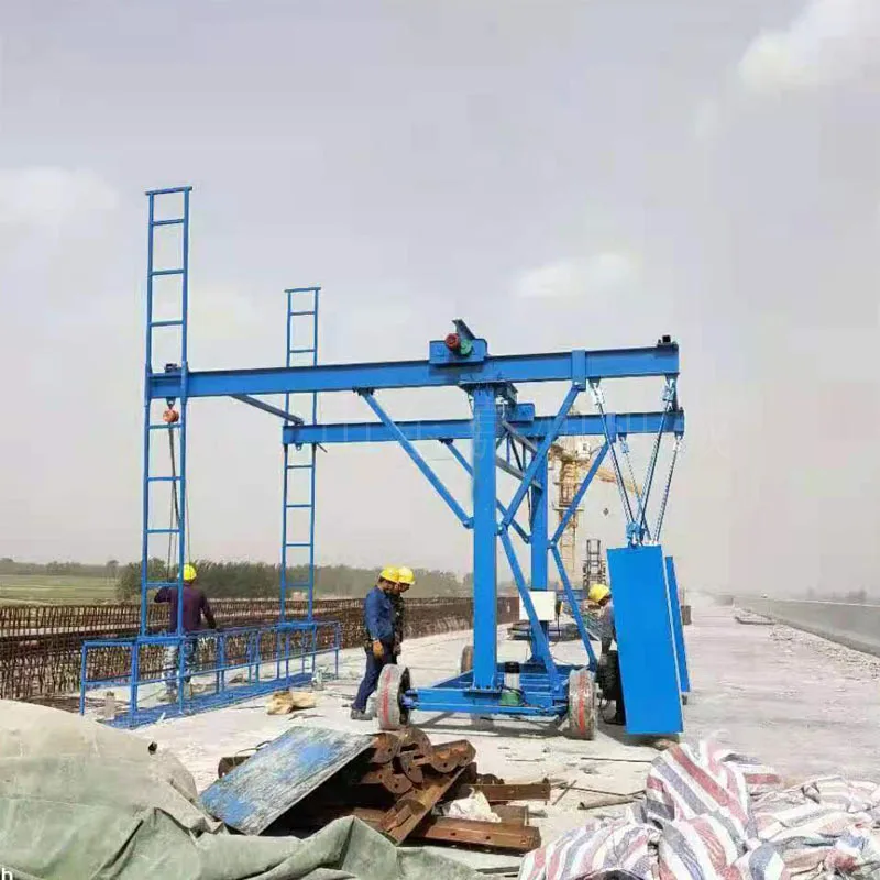 HCY Anti-collision wall formwork trolley, bridge guardrail construction trolley, wireless remote control trolley