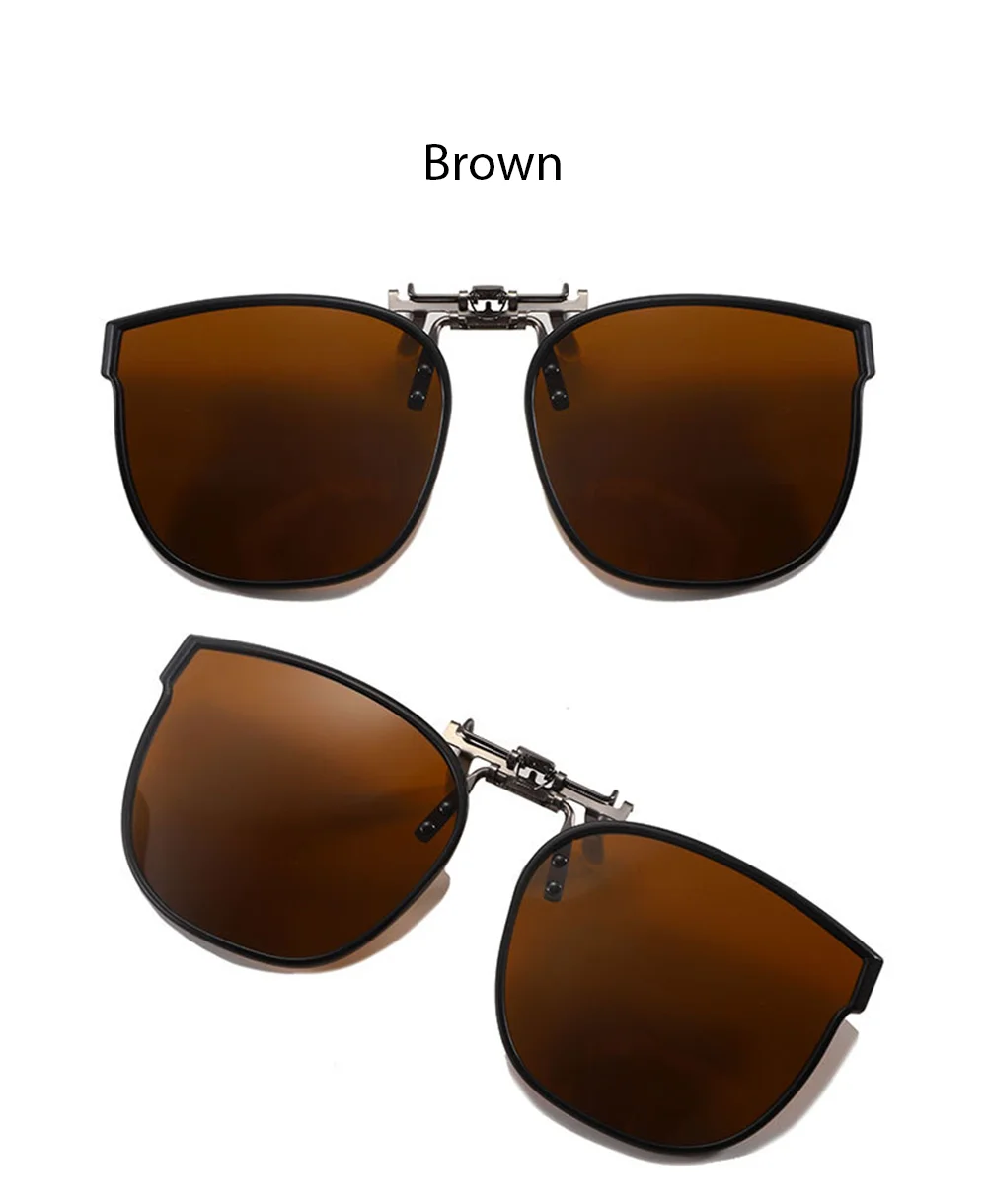 VIVIBEE Hochklappbare Sonnenbrille zum Aufstecken für Autofahren, 52 mm, polarisiert, UV400, große Größe, blendfreie Linse, übergroße Universal-Clips – Detail 11