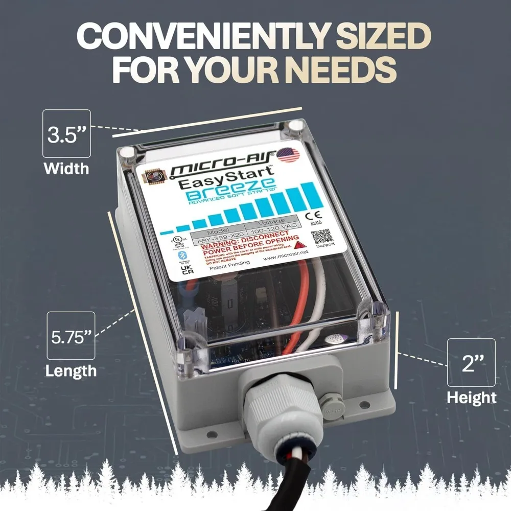 EasyStart Breeze 399 z Bluetooth - Łagodny rozruch dla klimatyzatorów w kamperach - Rozruchowywacz kompresora do przyczep kempingowych - Łagodny