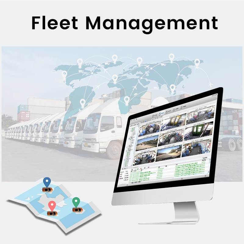 2K Ultra HD AI Smart Dual Lens 4G Car Dashboard Recorder Built-In WiFi Black Box Video Recorder CMSV6 For Fleet Management