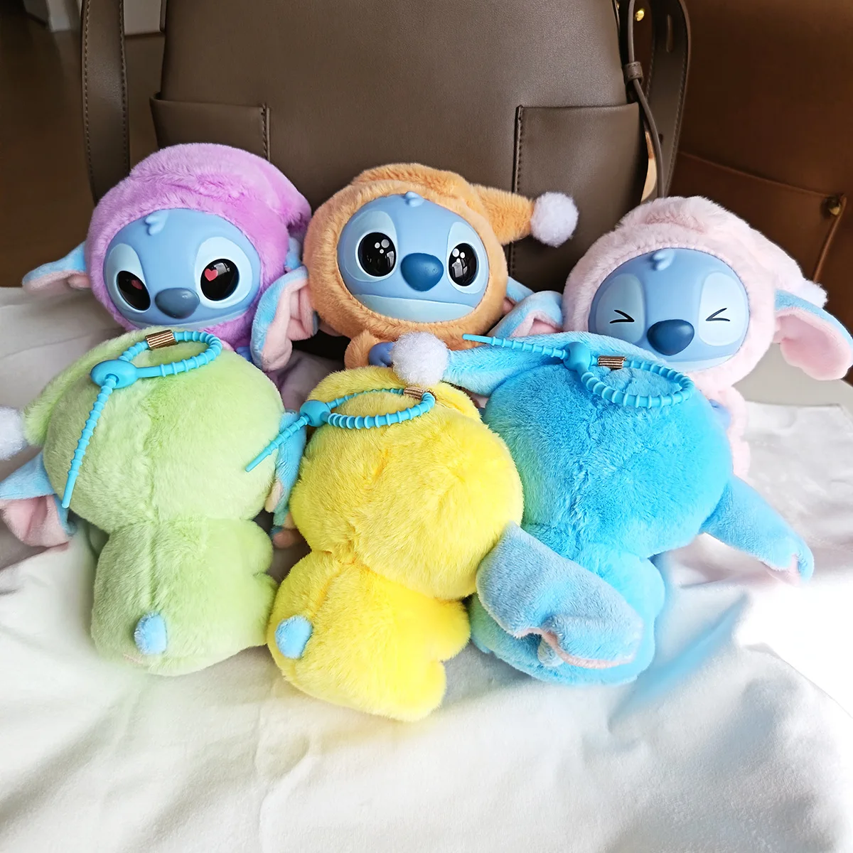 Kawaii Stitch Cartoon Toys Keychains Lilo&Stitch Anime Dolls Keyrings Accessories Backpacks Pendant Fashion Hangings Girls Gifts