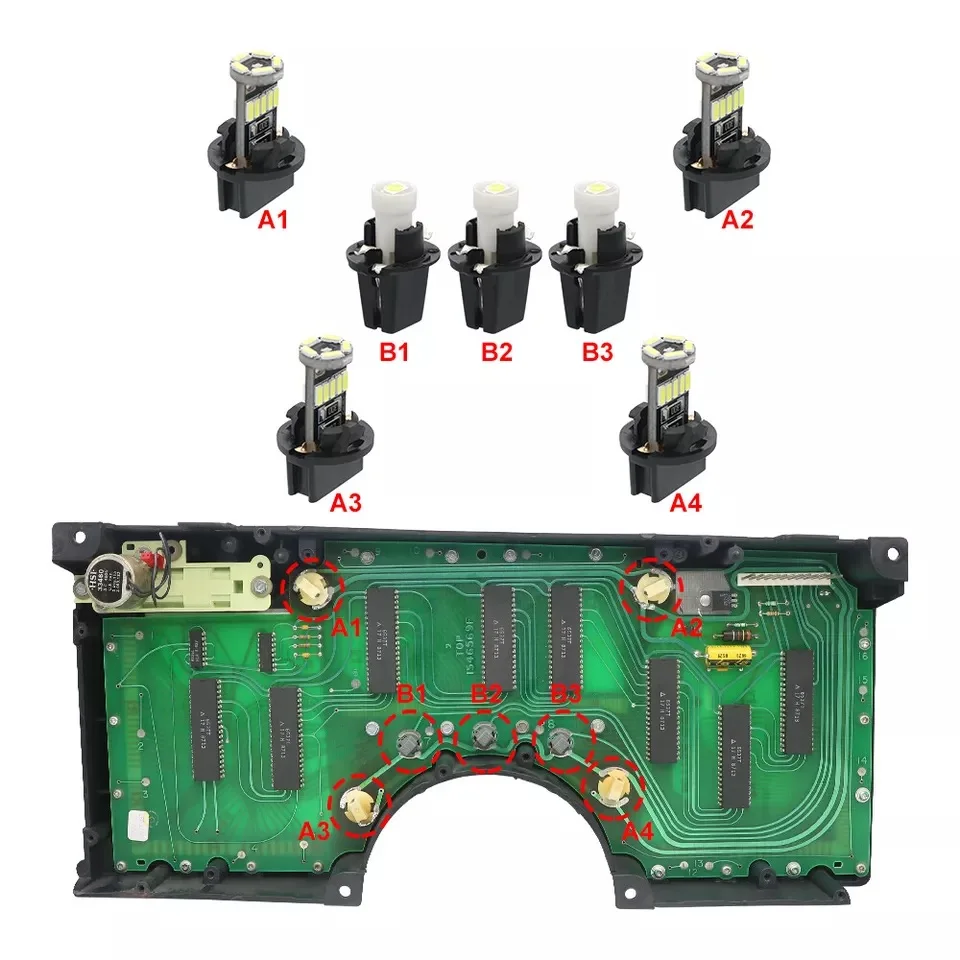 For 84-89 Chevrolet Corvette C4 Digital Instrument Cluster LED Lamps Bulbs Kit