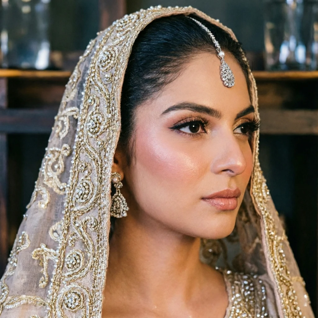 Bridal Zircon Forehead Chain Indian Jewellery for Women Elegant Imitation Pearl Head Chain Clip Wedding Accessories