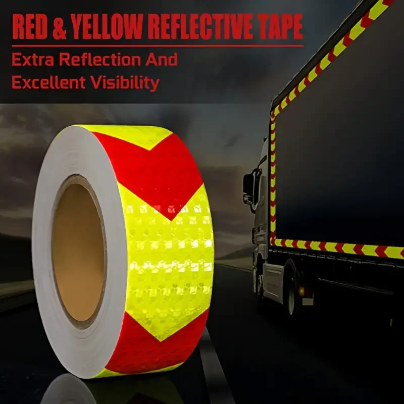 5CM*3M Arrow Reflective Tape Auto Safety Warning Sticker Reflector Protective Tape Strip Film Truck Auto Car Motorcycle Sticker