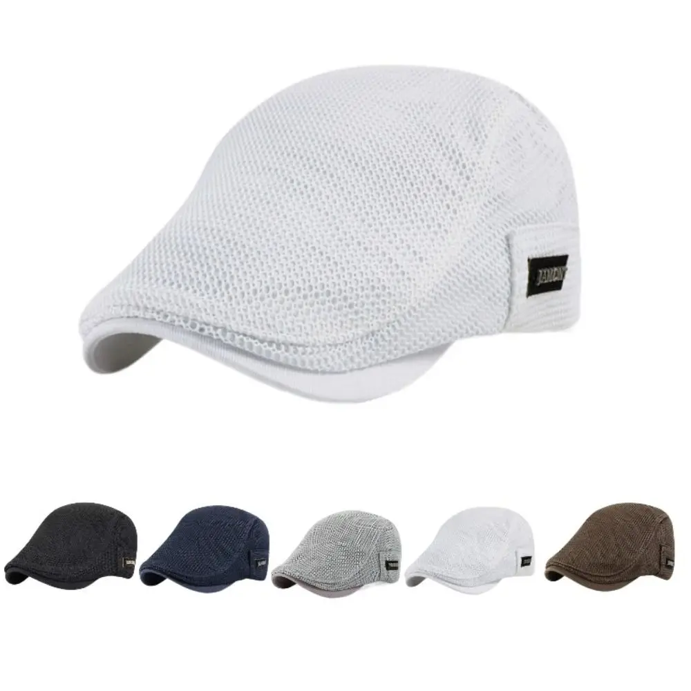 

Новые сетчатые кепки газетчика, дышащие однотонные шапки британских художников, тонкие солнцезащитные летние плоские кепки для женщин