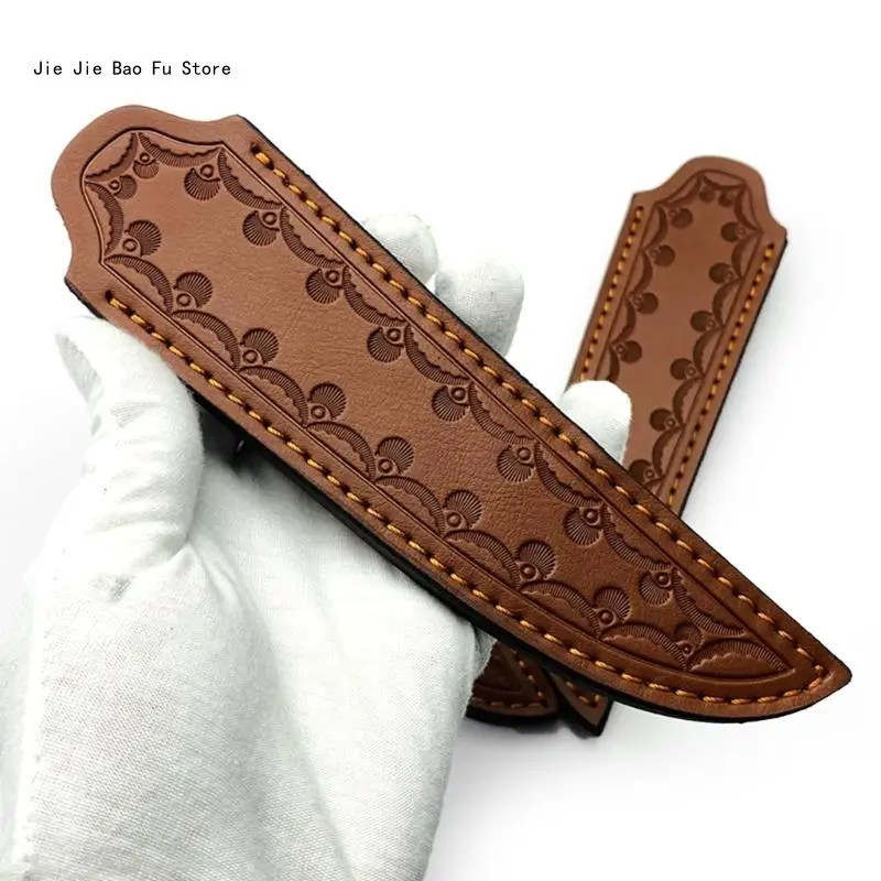 E8BD Fondine per coltelli in pelle Portacoltelli dritto Strumento per guaina da trasporto per esterni Facile da usare