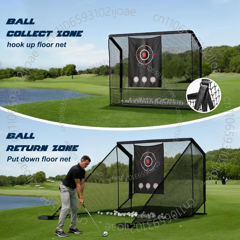 Golf Practice Net, Swing Cage, Golf Trainer, Indoor Golf Simulation