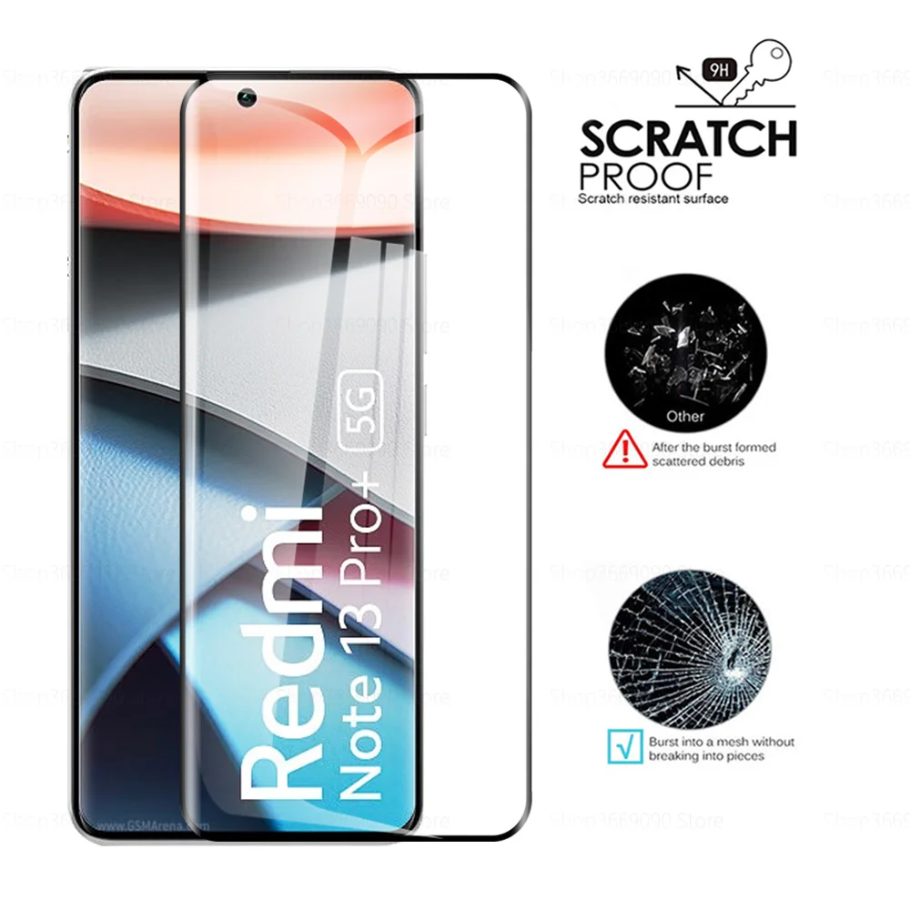 2to1 For Xiaomi Redmi Note 13 Pro Plus 5G Camera Lens Curved Tempered Glass For Xiaomi Redmi Note 13 Pro+ Screen Protector Films