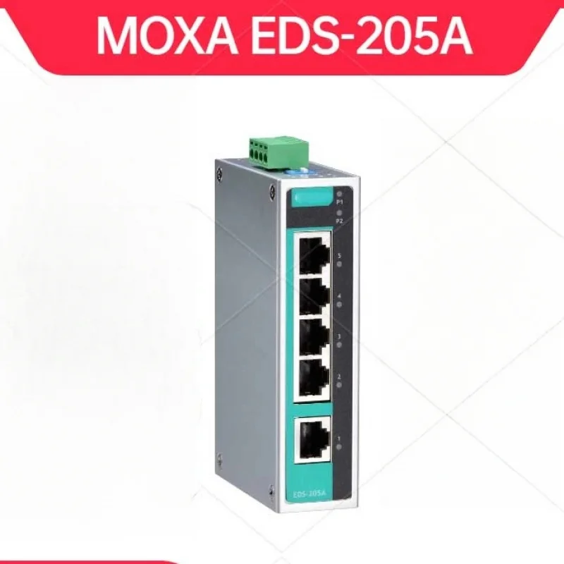 Moxa Eds-205A Unmanaged 5-Port 100M New Mosha Industrial Switch