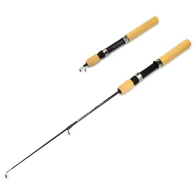 Winter Shrimp Fishing Rods Mini Ice Rod Metal Fishing Reels Elastic Carbon Carp Fishing Pole Winter Rod Tackle