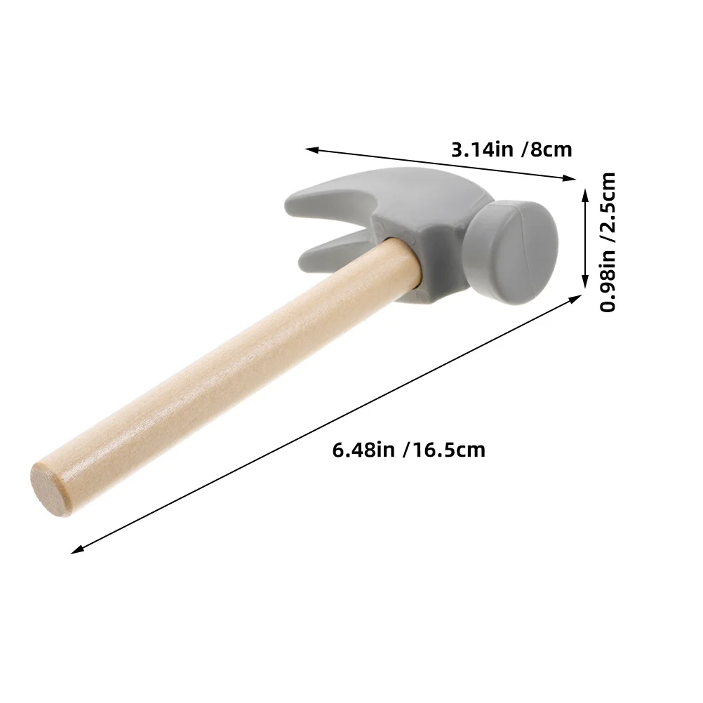 5 قطع الأطفال التعليمية مطرقة خشبية التظاهر اللعب قصف مطرقة للأطفال الصغار أداة خشبية لعب الأدوار