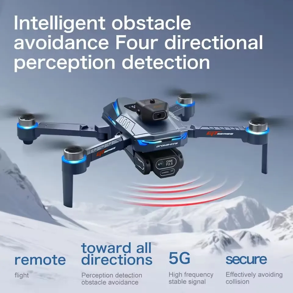 8K ESC Aerial Photography Optical Flow Hover 4.3in Screnn WIFI FPV RC Drone 2.4G Brushless Obstacle Avoidance RC Quadcopter Toy