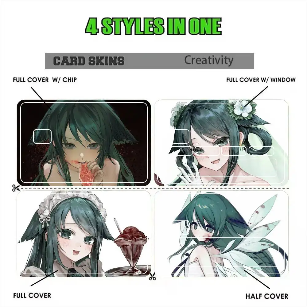 The Song of Saya Game Saya   Sticker Film Tape Skin for Credit Card Debit Card Waterproof Stickers Cartoon