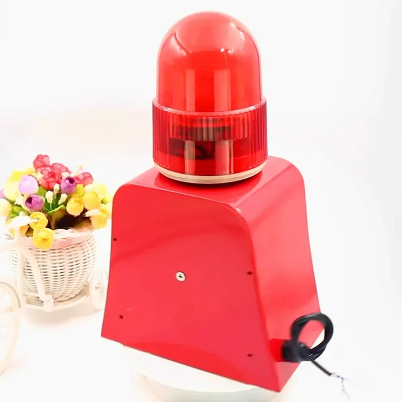 SF-503 경고 신호 비콘 라이트 및 경적 사이렌, 120dB 가청 경보, 12V/24V/220V, 산업용 실외 안전 경보
