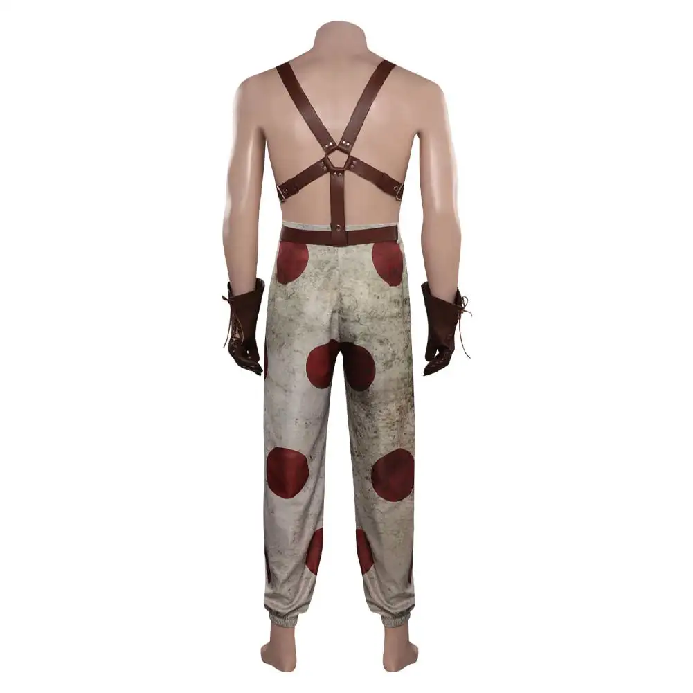 Traje de metal cosplay torcido para homens, calça de dente doce, cinto, luvas, roupas de Halloween, roupas disfarçadas para meninos