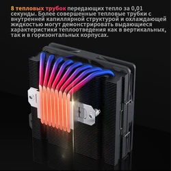 8 Heatpipes CPU Cooler Fan Low Profile Radiator Ultra Slim 4Pin PWM LGA 115X 1200 1700 2011 V3 X79 X99 AM3 AM4 120mm CPU Cooling