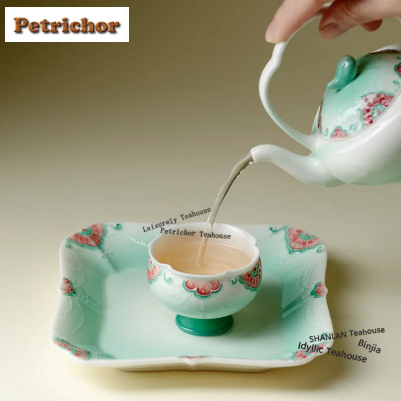 Gradient Ramp Arita Porcelain Gaiwan Antique Tea Tureen Household Tea Bowl With Lid Kit Tea Maker Cover Bowl Tea Pot Bearing