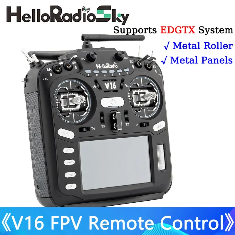 HelloRadio V16 Multi Protocol Remote Control Compatible With FPV High-frequency Head EDGTX Touch Screen Crossover Machine Parts