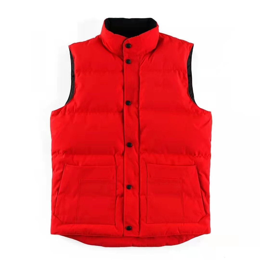 New Fashion Tripartite Joint Name Down Vest Warmth Thickened Anti-Scratch Wear-Resistant Couple Short Coat Waistcoat Vest