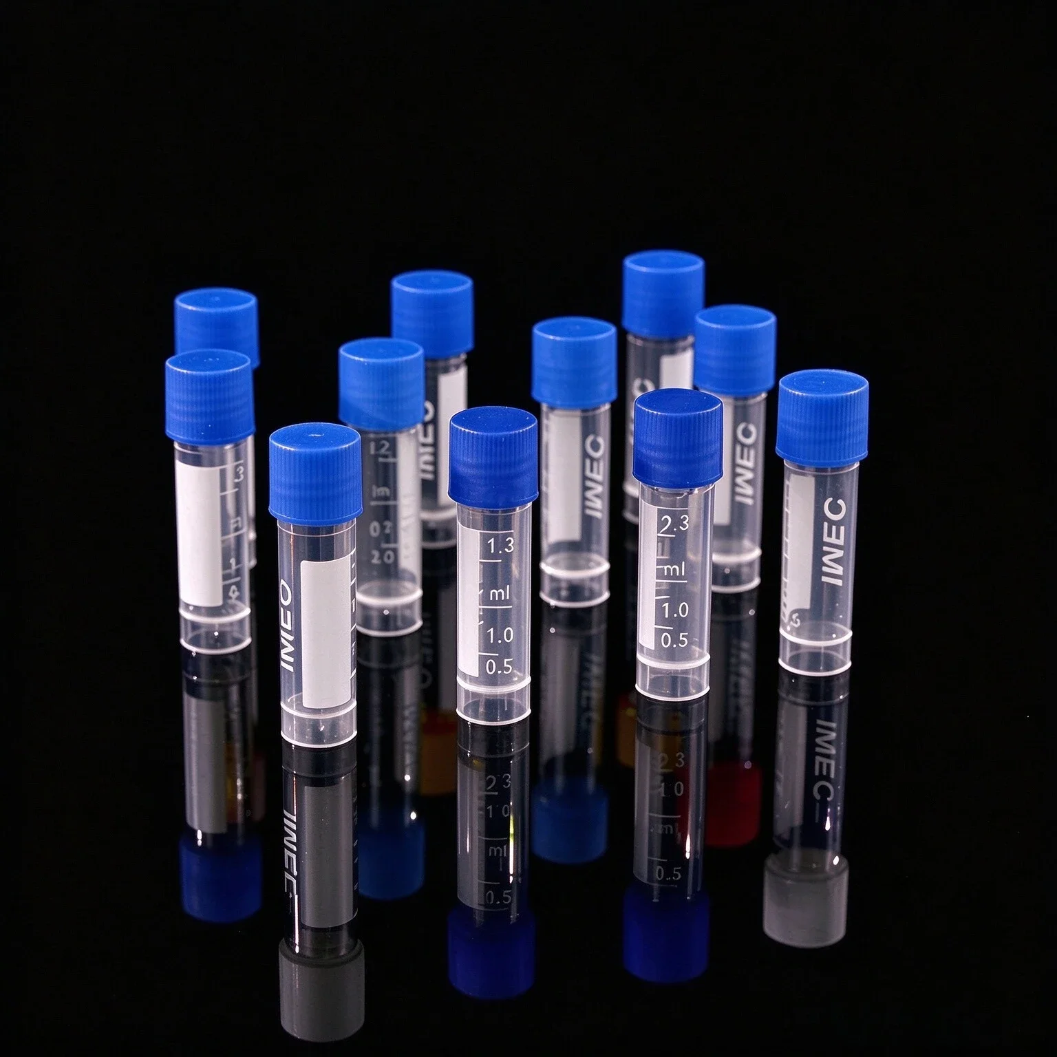 100/200pcs Test 1.8ml Freezing Tubes Graduated Lab Testing Cryovial Sample Cold Storage Tubes Chemistry Supplies with Screw Cap