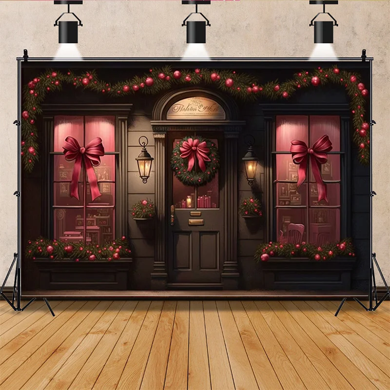 

Vinyl Christmas Day Indoor Photography Backdrops Living Room Restaurant Exterior Wall Photo Studio Background Props QS-531