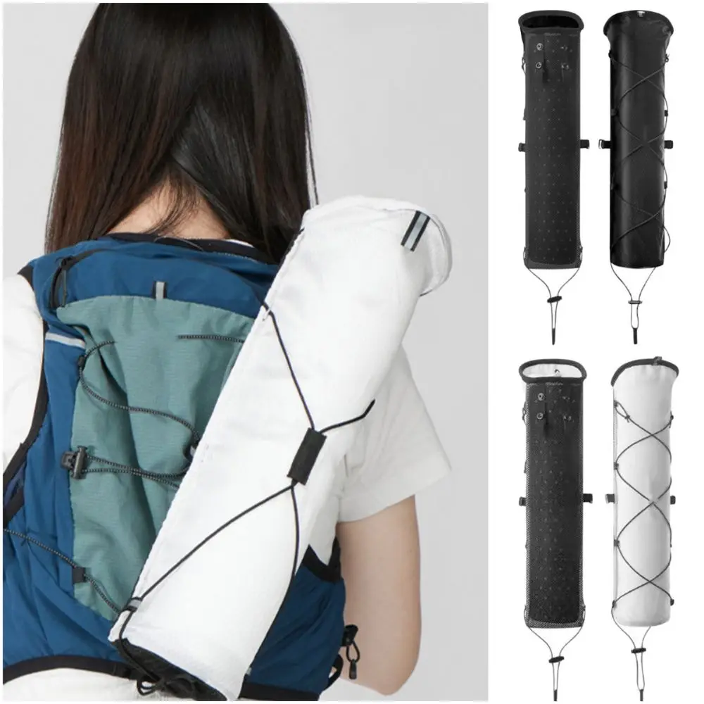 Lightweight Hiking Pole Storage Bag Opening Tightening White Black Trekking Poles Bag Portable External Design Sport Backpack