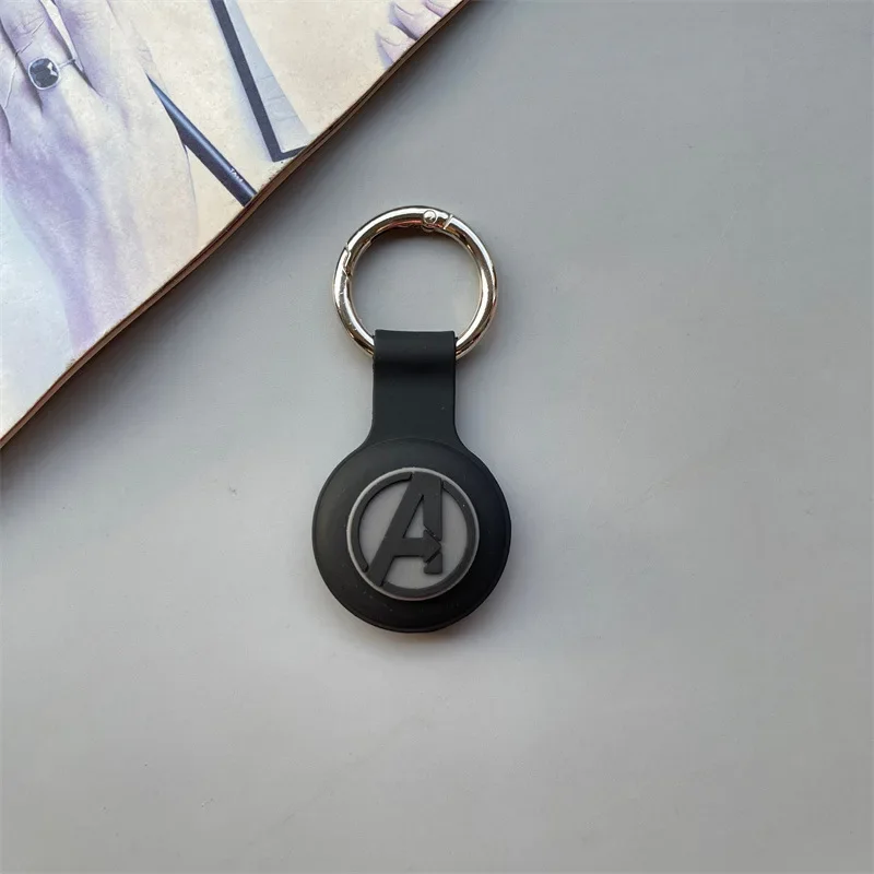 Marvel Avengers Apple Airtags Case Keychain Spiderman Venom Captain America Anime Figures for Apple Locator Tracker Cover Gifts