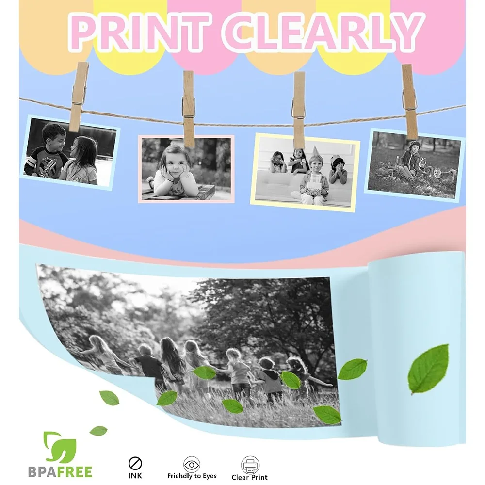 어린이 인스턴트 인쇄 카메라 HD 렌즈 2.0 인치 화면 줌 32GB 어린이 생일 축제 선물 여행 Selfie 디지털 카메라 완구