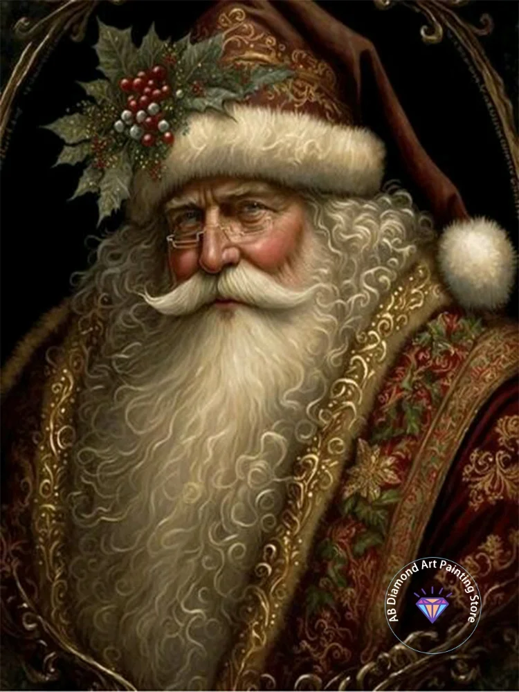 

New Santa Claus Diamond Painting Kit Square Round Diamond 5D DIY Cross Embroidery Handmade Art Adult Exquisite Gift Home Decor