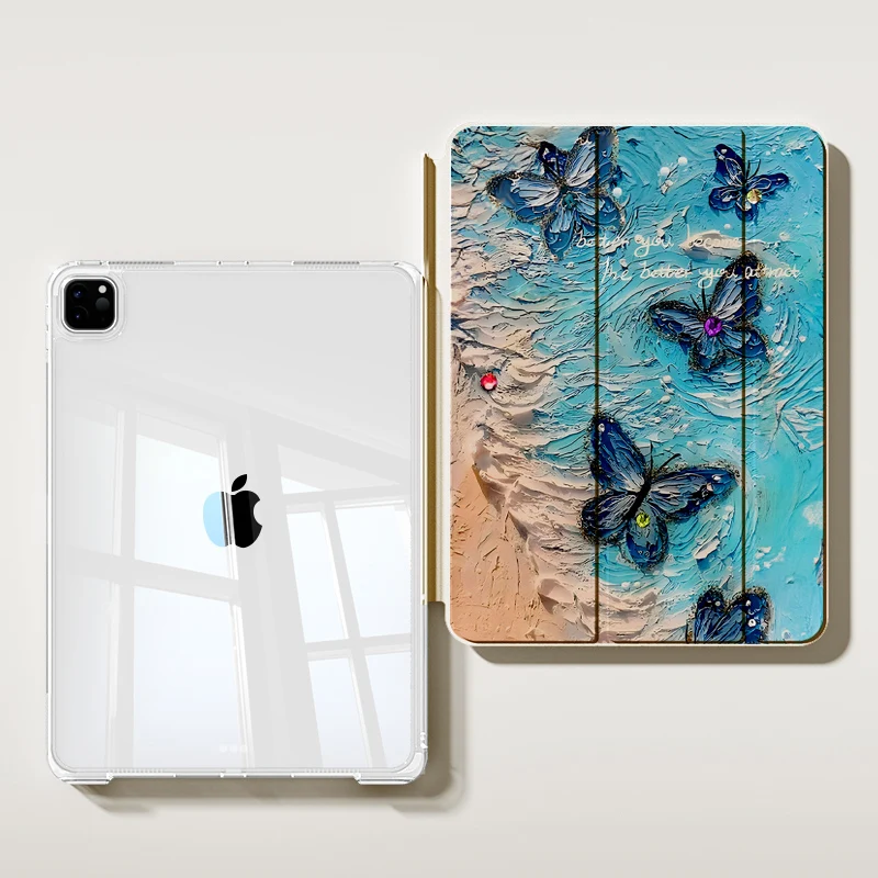 

Чехол для iPad A16 2025 Air 7 13 M3 для iPad 10th 10.9 2024 Pro 11 13 Чехол для Air 4 5 Funda Cute Patterns Цветочный дизайн Чехол