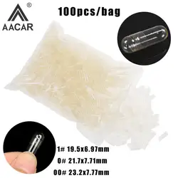 100PCS/Bag Standard Size 00#0#1# Empty Capsules Gelatin Clear Capsules Hollow Hard Gelatin Transparent Seperated Joined Capsules