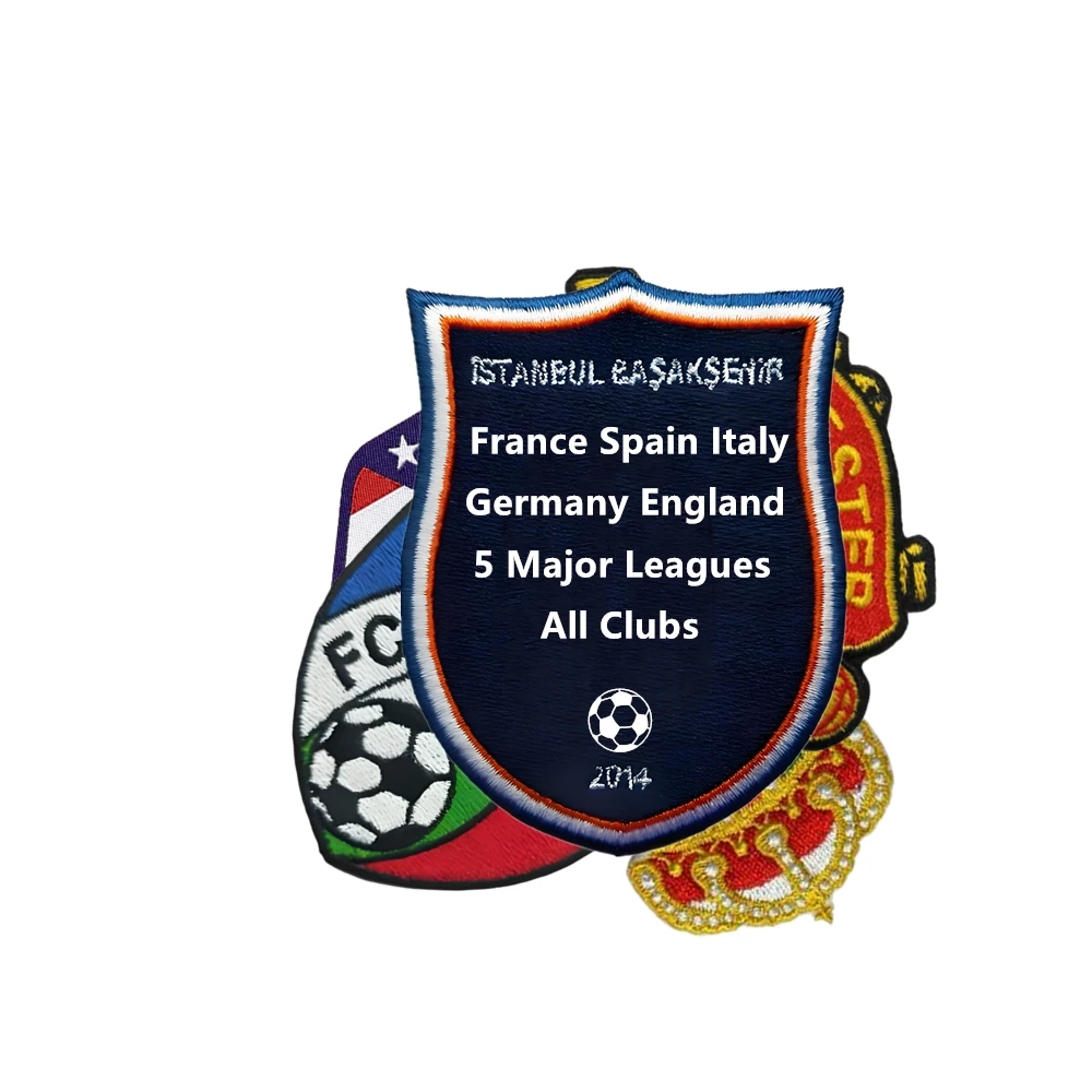 Parches bordados con logotipo de equipos de fútbol, palos de juegos de baloncesto de Rugby, camiseta deportiva de Madrid, insignia, parche de Jersey, 2 uds.