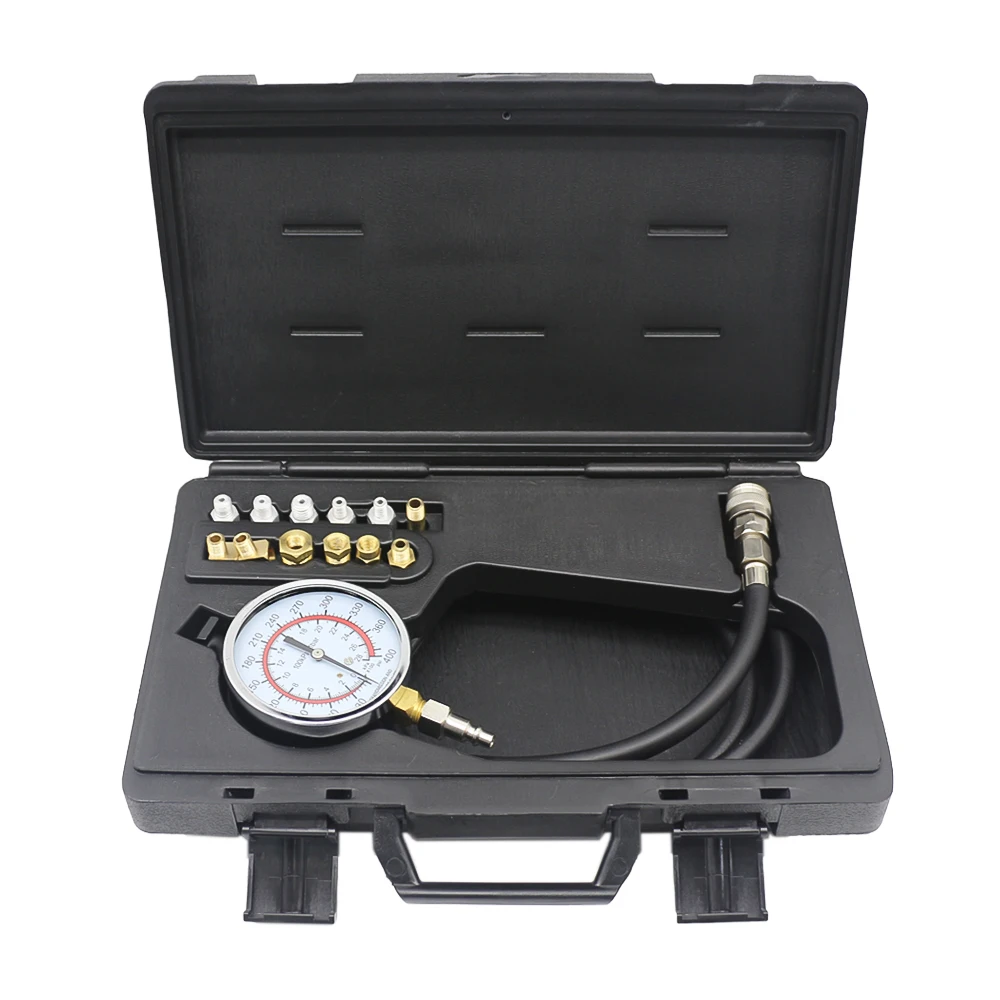Automotive Oil Pressure Tester Universal Injection Pressure Gauge Automotive Engine Fuel Pressure Gauge Tool Tester