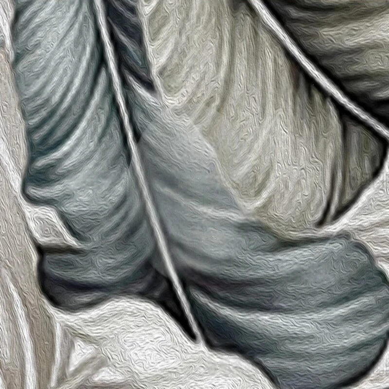 

Роскошные простые ручная роспись тропические растения лист ТВ спальня украшение дома фон стены