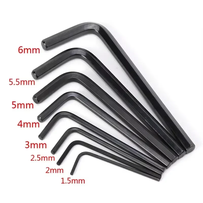 Customized High Strength Stainless Steel L Shaped Hex Wrench Set M4 M5 Long Short Allen Key Tool Kit Easy to Organize